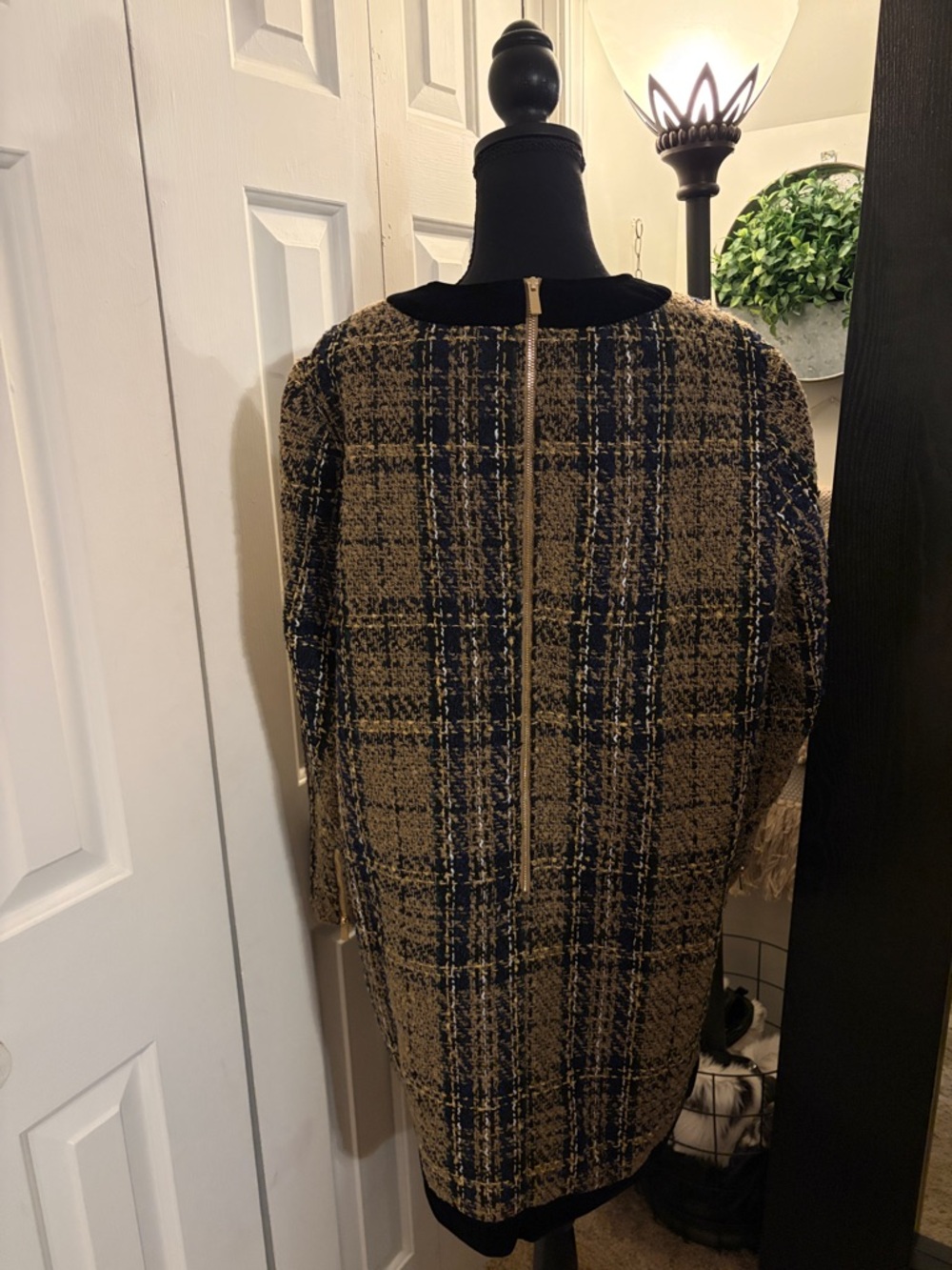 Ivy City Co Reagan Dress Tan Tweed - Picture 2 of 8